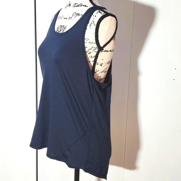 Sweaty Betty- Womens Navy Blue Workout Tank Top Athletic Wear Gym Sz.Medium - Picture 3 of 5